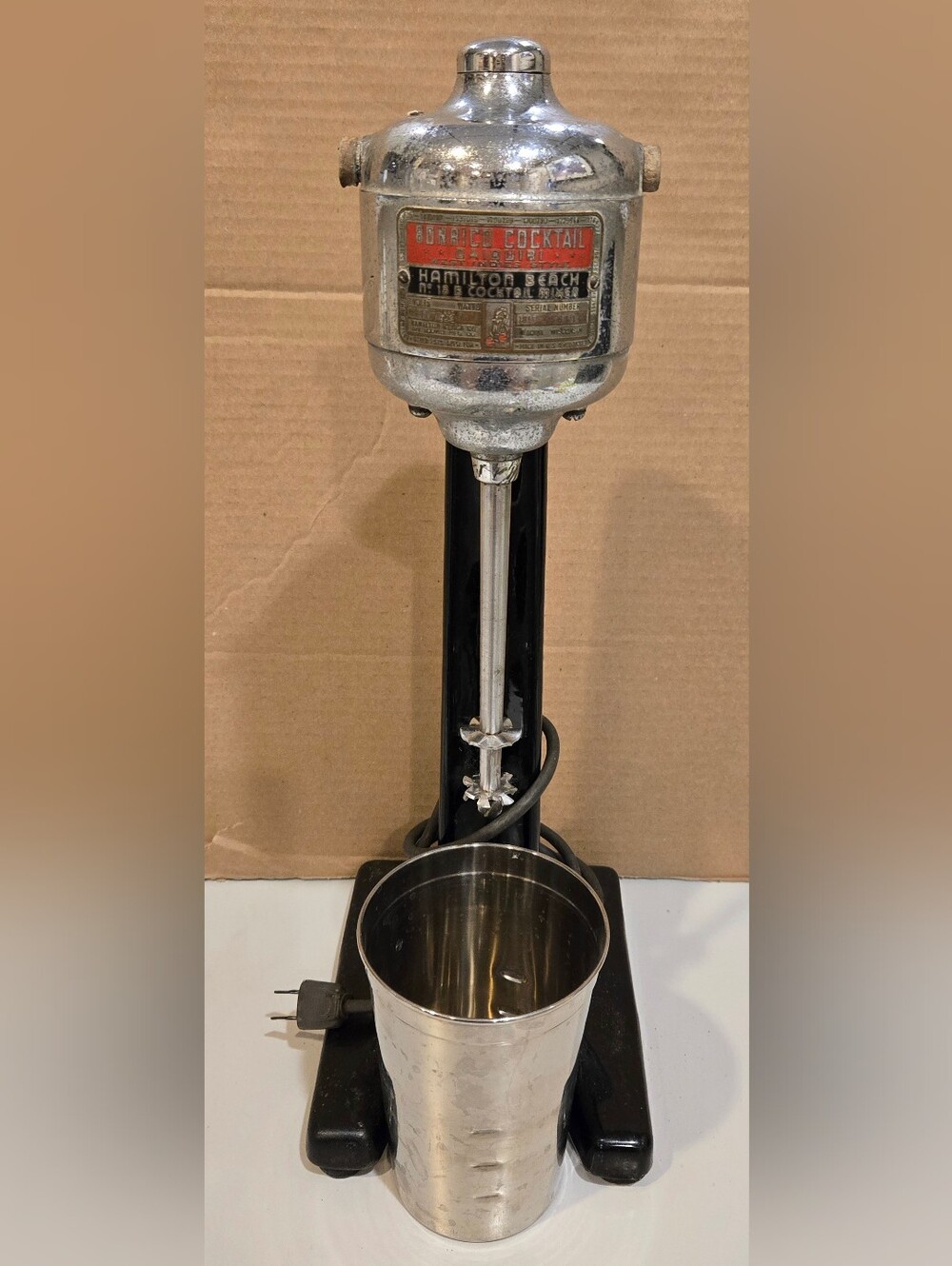 Vintage Hamilton Beach No. 18 B Cocktail Mixer Ronrico Cocktail/Daiquiri